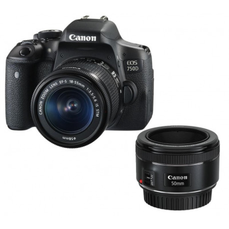 Canon EOS 750D + Canon EF Lens 50mm 1:1.8 STM
