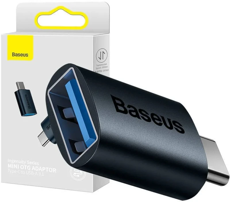 Baseus Ingenuity USB-C to USB-A adapter OTG blue