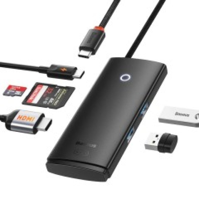 Hub Baseus OS Lite 6-Port Type-C to HDMI+USB3.0*2+PD+SD/TF