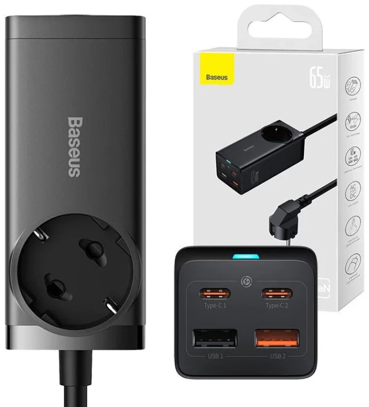 Baseus GaN3 Pro wall charger / powerstrip 2xUSB + 2xUSB-C + AC