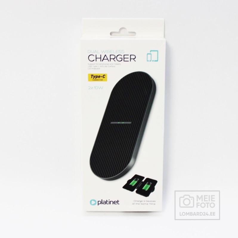 Platinet wireless charger 2x10W PWCDB
