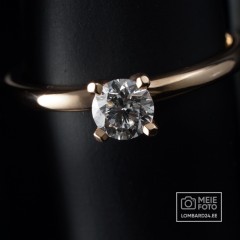 Kuldsõrmus teemandiga 0,54ct