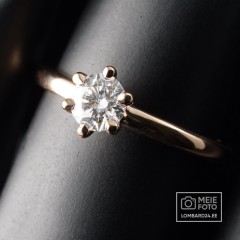 Kuldsõrmus teemandiga 0,54ct