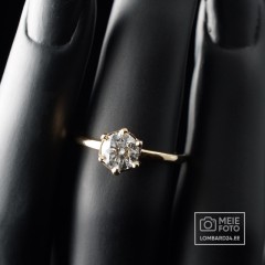 Kuldsõrmus teemandiga 1,07ct