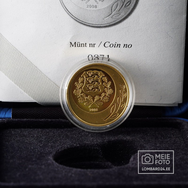 50 krooni kuldmünt Eesti 2008 – Eesti Vabariigi 90. aastapäev