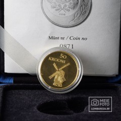 50 krooni kuldmünt Eesti 2008 – Eesti Vabariigi 90. aastapäev