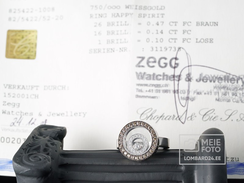 Chopard kuldsõrmus, teemantidega