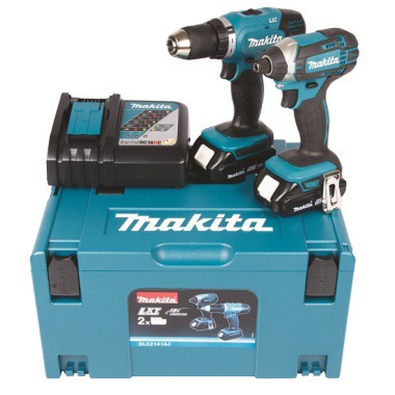 Makita DLX2141AJ Taiskomplekt (DDF453, DTD152, DC18RC, 2 Akut, kohver)