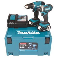 Makita DLX2141AJ Taiskomplekt (DDF453, DTD152, DC18RC, 2 Akut, kohver)