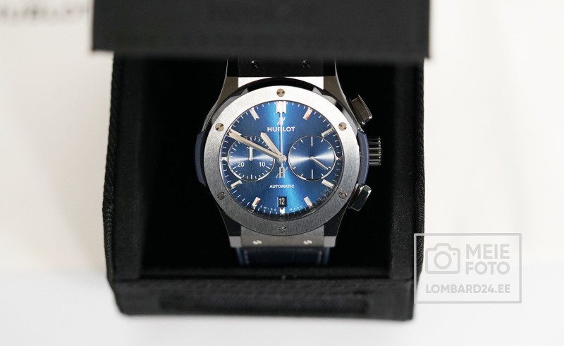 Hublot Classic Fusion Ceramic Blue Chronograph