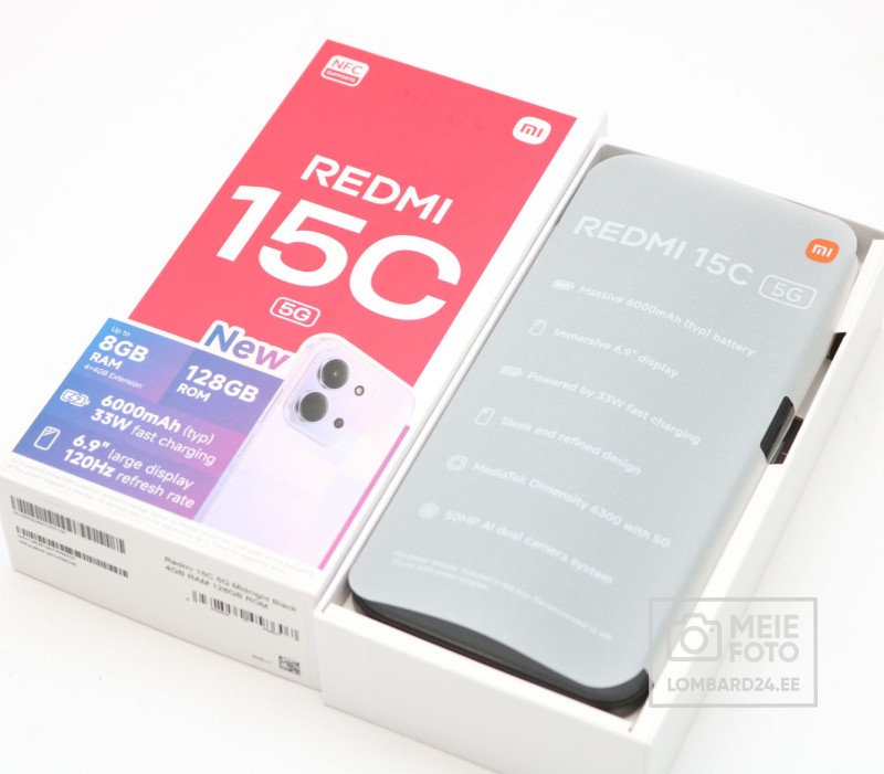 Mobiiltelefon Redmi 15C 128GB 6.9 tolli 6000 mAh