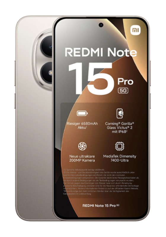 Mobiiltelefon Xiaomi Redmi Note 15 Pro 5G 256GB 6.83-tolline AMOLED