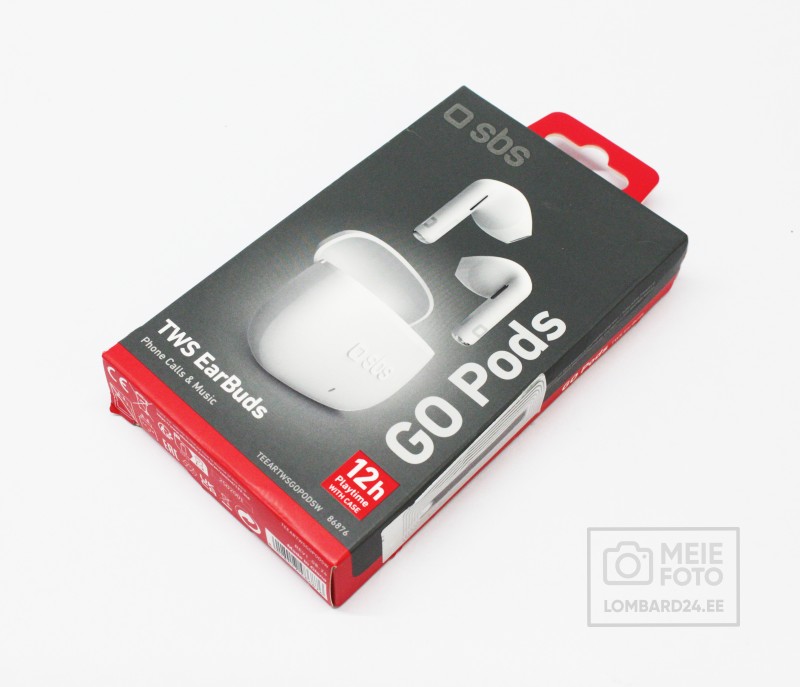 Kõrvaklapid SBS Go Pods TWS Bluetooth 5.0 4h mänguaeg