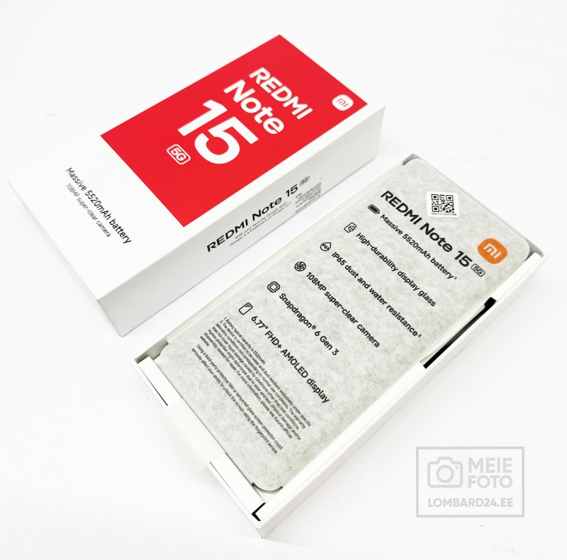 Mobiiltelefon Redmi Note 15 5G 128GB 6.67 AMOLED 120Hz