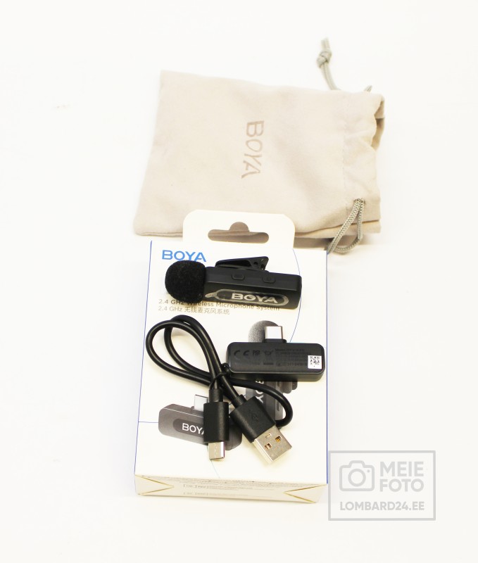 Mikrofon Boya by-v10 1-inimese võtted USB-C vastuvõtja