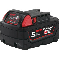 Aku Milwaukee M18 5.0Ah 18V Liitium-ioon
