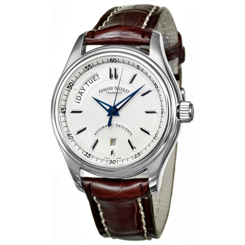 Kell Armand Nicolet Tramelan M02 Day Date roostevaba teras automaatne