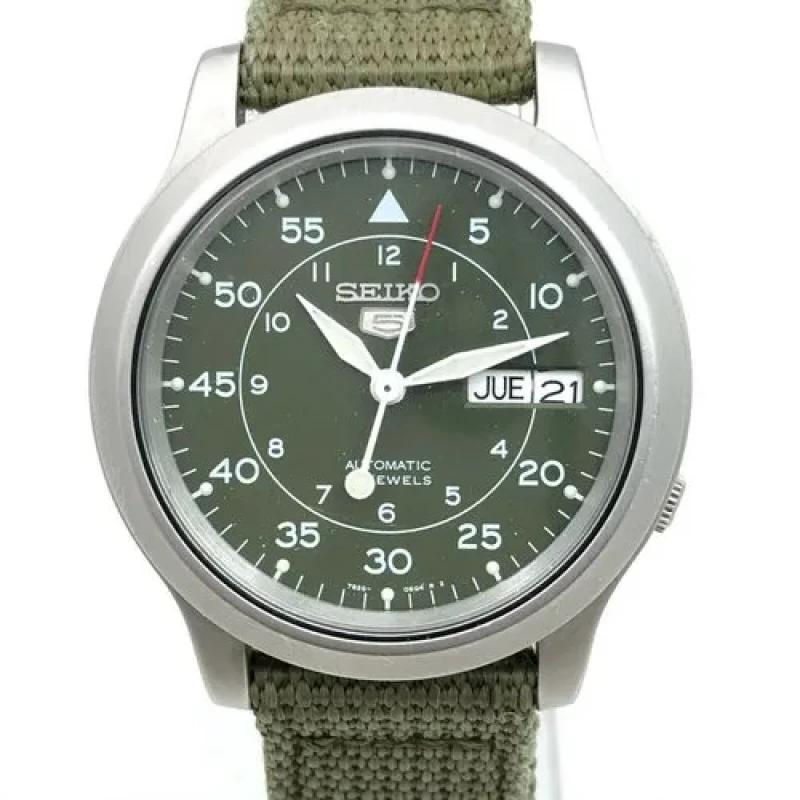 Kell Seiko 5 7S26-02J0 roheline sihverautomaat