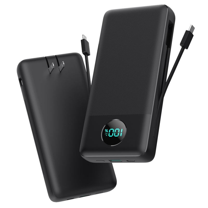 Power bank APHUWJ HX200J6 33800mAh kaablite ja AC pistikuga