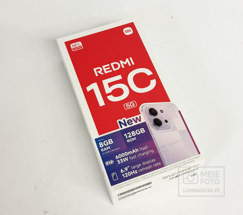 Mobiiltelefon Redmi 15C 5G 128GB 6.9" 50MP 6000mAh