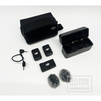 Heliheli DJI Mic 2 2TX + 1RX + laadimisümbris 160m ulatus 6h aku