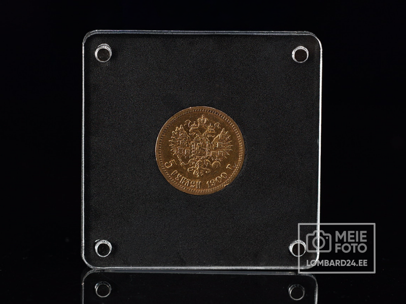 Münt Nikolai II 1900a. 5 rubla 900 18,5mm