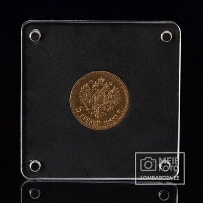Münt Nikolai II 1900a. 5 rubla 900 18,5mm