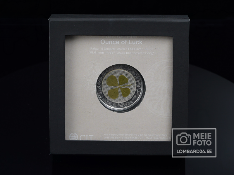 Münt 2025 Palau 1 oz Hõbe Ristikhein 999