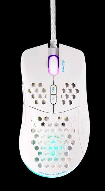 Mängurihiir Deltaco WM75 White 7 nuppu RGB