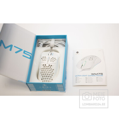 Mängurihiir Deltaco WM75 White 7 nuppu RGB